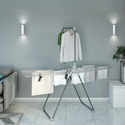 Tendedero Aluminio Inox con Barra Central